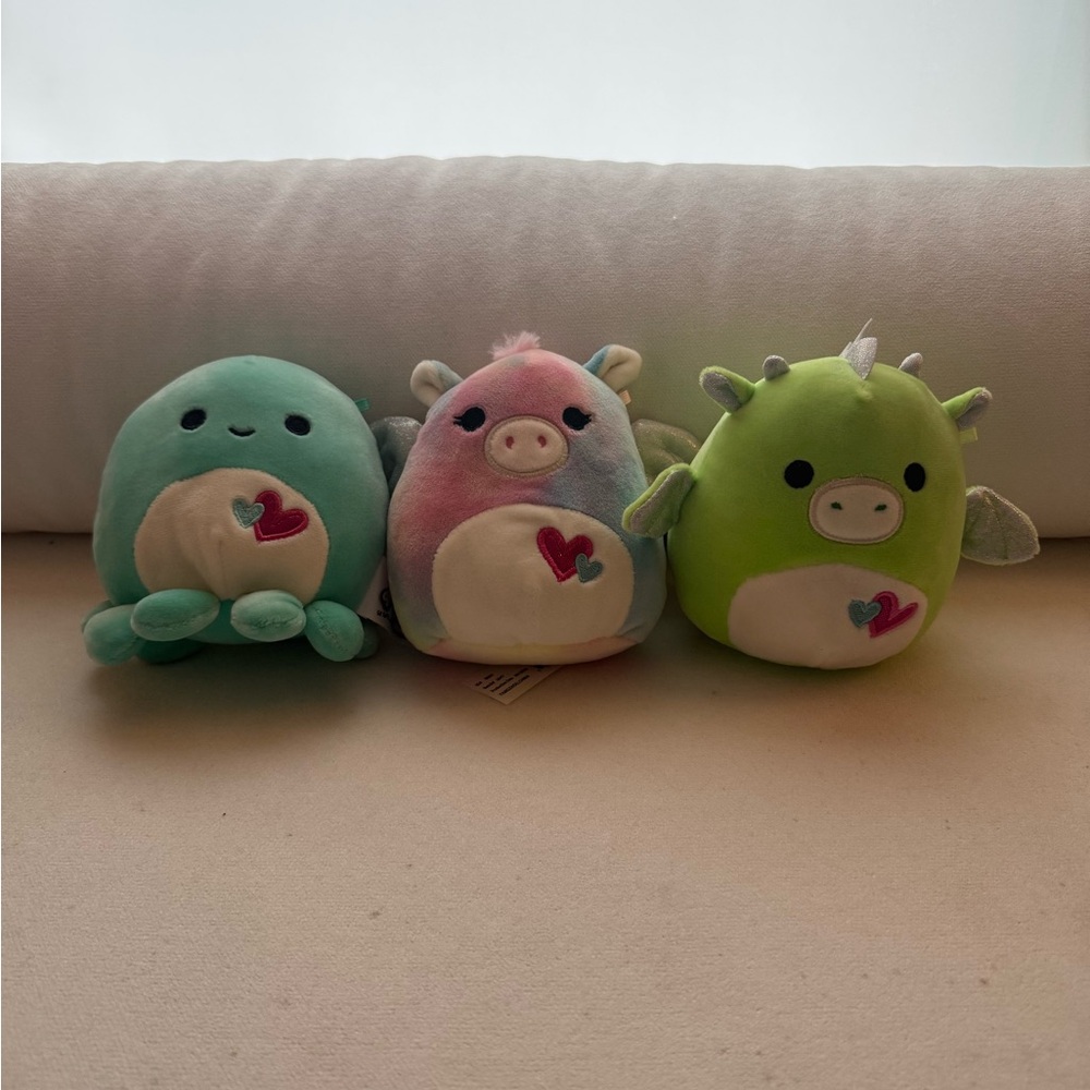 Squishmallows Set of 3 Valentine’s Day